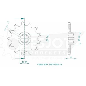 Pignon 13 Dents - Pas 520 2001-2021