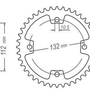 Couronne Acier 38 Dents - Pas 520 - Similaire JTR1072 2003-2022