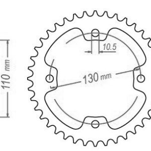 Couronne Acier 38 Dents - Pas 520 - Similaire JTR1415 2008-2014