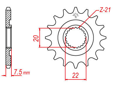 Pignon Ultralight 12 Dents - Pas 520 - Similaire JTF1323 – Image 3