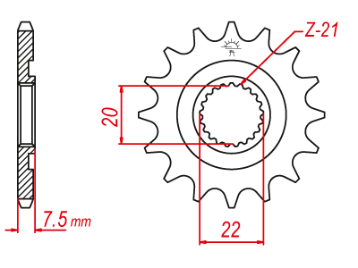 Pignon Ultralight 12 Dents - Pas 520 - Similaire JTF1323 – Image 2