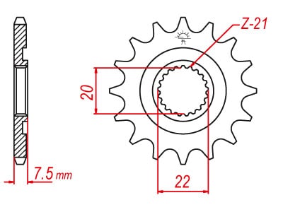 Pignon Ultralight 13 Dents - Pas 520 - Similaire JTF1323 2004-2023 – Image 3