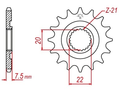 Pignon Ultralight 13 Dents - Pas 520 - Similaire JTF1323 2004-2023 – Image 2