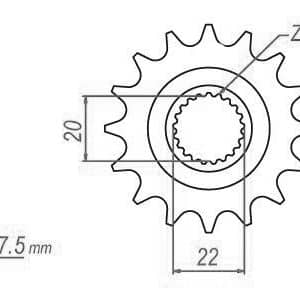 Pignon Ultralight 14 Dents - Pas 520 - Similaire JTF1323 2004-2012