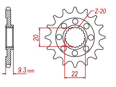Pignon Ultralight 12 Dents - Pas 520 - Similaire JTF1446 – Image 3