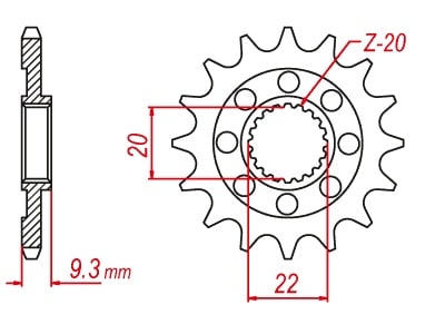 Pignon Ultralight 12 Dents - Pas 520 - Similaire JTF1446 – Image 2
