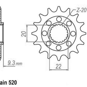 Pignon Ultralight 13 Dents - Pas 520 - Similaire JTF1446 2006-2023