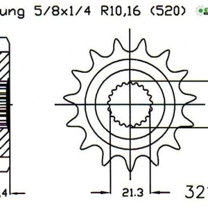 Pignon Ultralight 12 Dents - Pas 520 - Similaire JTF1443