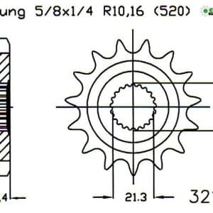 Pignon Ultralight 13 Dents - Pas 520 - Similaire JTF1443 2013-2023