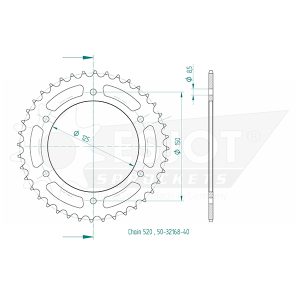 Couronne Acier 40 Dents - Pas 520 2015-2018