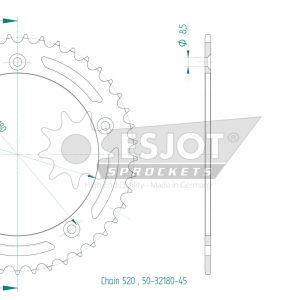 Couronne Acier 45 Dents - Pas 520 2020-2025