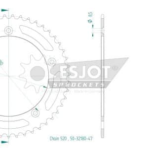 Couronne Acier 47 Dents - Pas 520 2021-2024