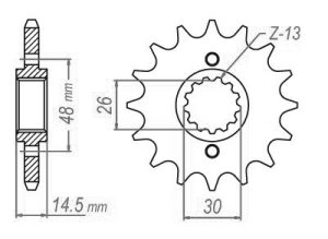 Pignon 16 Dents - Pas 530 - Similaire JTF339 1984-2014