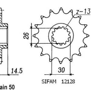 Pignon 18 Dents - Pas 530 - Similaire JTF340 1981-1983