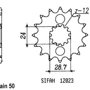 Pignon 16 Dents - Pas 530 - Similaire JTF517 1985-1996
