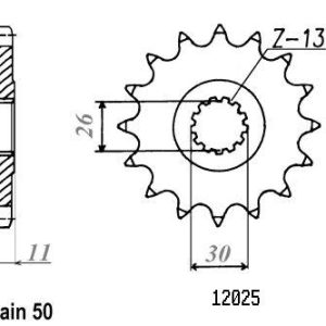 Pignon 18 Dents - Pas 530 - Similaire JTF579 2002-2006