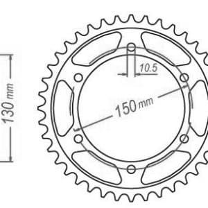 Couronne Acier 48 Dents - Pas 530 - Similaire JTR859 1998-2003