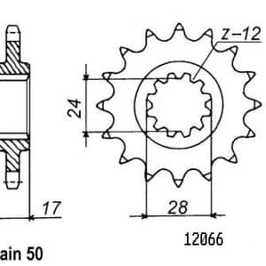 Pignon 15 Dents - Pas 530 - Similaire JTF295 1987-1996