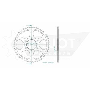 Couronne Acier 52 Dents - Pas 530 - Similaire JTR816 1988-1996