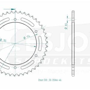 Couronne Acier 46 Dents - Pas 530 - Similaire JTR2011