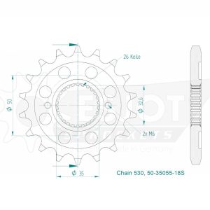 Pignon Ultralight 18 Dents - Pas 530 2009-2022