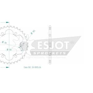 Couronne Acier 36 Dents - Pas 530 2004-2006