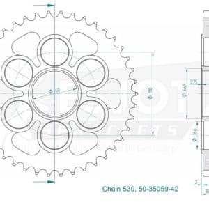 Couronne Acier 40 Dents - Pas 530 2010-2020