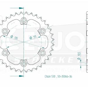Couronne Acier 36 Dents - Pas 530 2017-2018