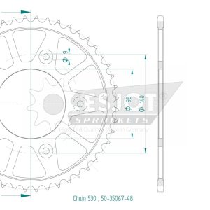 Couronne Acier 48 Dents - Pas 530 - Similaire JTR7085 2021-2024