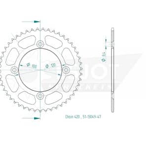 Couronne alu - 420 - 47 dents 2018-2023