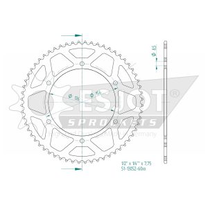 Couronne Alu. Noir 58 Dents - Pas 420 2016-2023