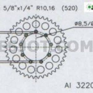 Couronne Alu. 51 Dents - Pas 520