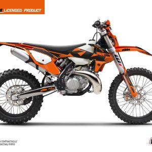 Kit Déco Moto Cross Retro KTM EXC-EXCF Orange