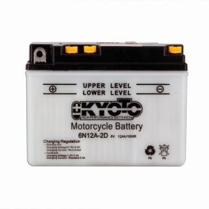 Batterie 6N12A-2D Conventionnelle Avec Entretien - Livrée Avec Pack Acide 1976-1981