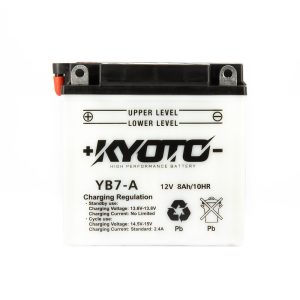 Batterie YB7-A Conventionnelle Avec Entretien - Livrée Avec Pack Acide 1973-2023