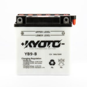 Batterie YB9-B Conventionnelle Avec Entretien - Livrée Avec Pack Acide 1978-2020