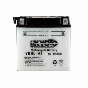Batterie YB9L-A2 Conventionnelle Avec Entretien - Livrée Avec Pack Acide 1987-2007
