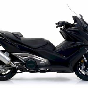 Pot Kymco AK550 Ligne Complète Ipersport Sil. Titane Embout Carbone Collecteur Homologué 2017-2023