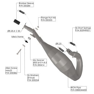 Corps Seul (Détente) HEADER PIPES 50 SE-RS / SM-RS / SM-R / SE-R / 2021-2023