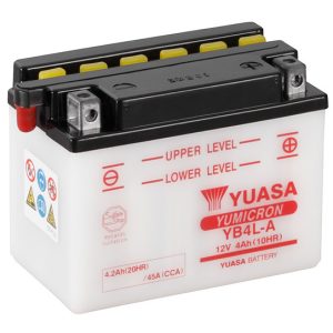 Batterie YB4L-A Conventionnelle Avec Entretien - Livrée Sans Acide 1985-2020