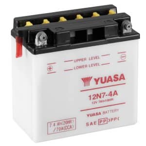 Batterie 12N7-4A Conventionnelle Avec Entretien - Livrée Sans Acide 1975-2019