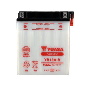 Batterie YB12A-B Conventionnelle Avec Entretien - Livrée Sans Acide 1986-1999