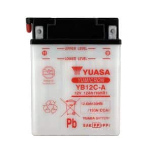 Batterie YB12C-A Conventionnelle Avec Entretien - Livrée Sans Acide 1979-2013