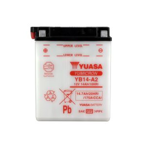 Batterie YB14-A2 Conventionnelle Avec Entretien - Livrée Sans Acide 1982-2016