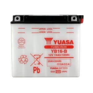 Batterie YB16-B Conventionnelle Avec Entretien - Livrée Sans Acide 1978-2000