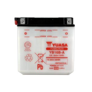 Batterie YB16B-A Conventionnelle Avec Entretien - Livrée Sans Acide 1984-1997