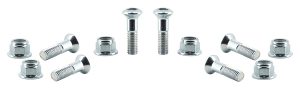 Kit Visserie Couronne - Ø8mm (6 Vis Tête Conique + 6 Ecrous Frein) / Longueur : 30mm