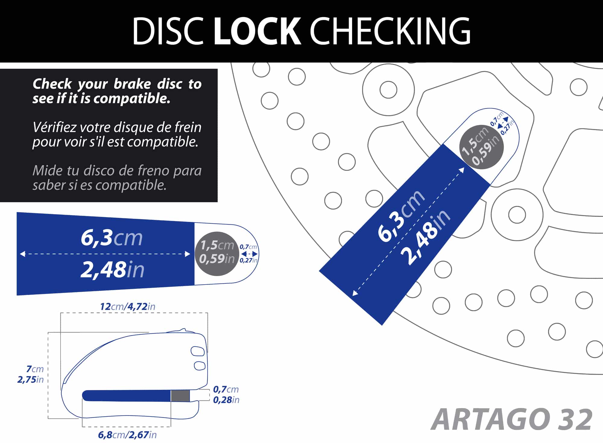 Antivol SRA - Bloque Disque Ø15.5mm - Homologués – Image 10