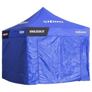 Barnum Pliant - Tente Acier Paddock 3x3 - Bleu - Pack 4 cloisons