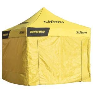 Barnum Pliant - Tente Acier Paddock 3x3 - Jaune - Pack 4 cloisons
